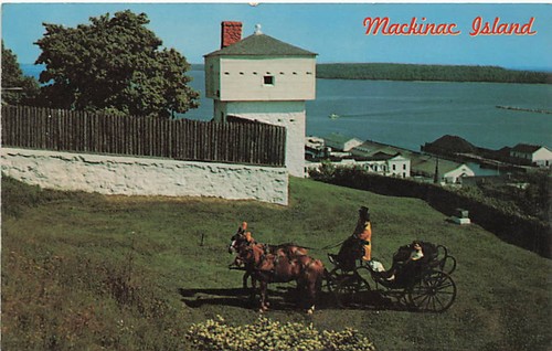 Postcard blockhouse old - mi:,