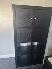 IKEA Kallax 77x147 White Bookcase Storage/Display Shelves With 2 Doors