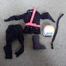Rare Vintage Palitoy Action Man 1970’s Police Motorcyclist uniform parts.