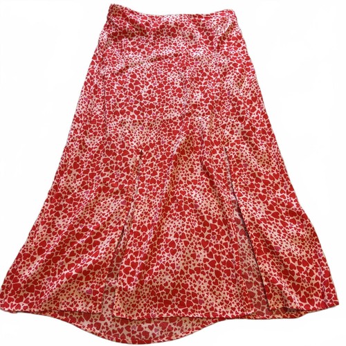 Oasis heart print midi skirt - oasis,