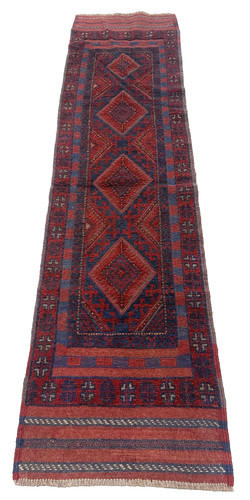 Red afghan style - afghan, runner