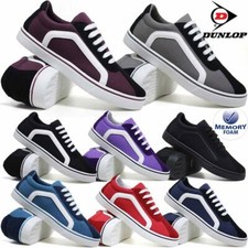 Ladies Dunlop Memory Foam Shoes Canvas Deck Plimsolls Pumps Skates Gym Trainers