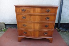 ANTIQUE STYLE MAHOGANY CHEST OF DRAWERS, 4 LONG DEEP DRAWERS,  C1940 / 80s