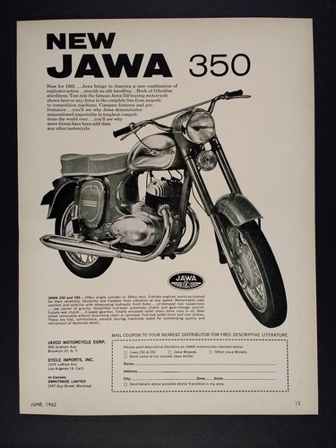1962 jawa 350 motorcycle - 350,