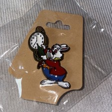 White Rabbit Alloy Enamel Pin