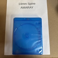 20 Double Disc Standard Blue Amaray Case 14mm Spine SpareEmpty Blu Ray Boxes