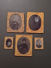 5 X Early Ambrotype Portraits - Ideal For Dolls House