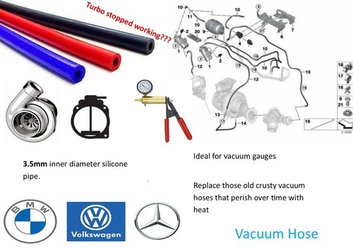Vacuum silicone hose 5mm - vacuum, 3.5mm