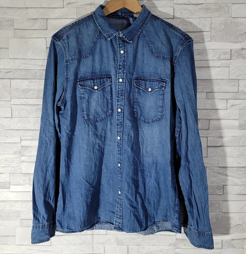 Mens shirt blue denim - ,