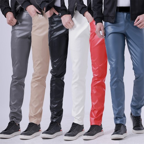 Men faux leather - leather, wet