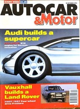 AUTOCAR MAGAZINE 30-OCT-91 - Vauxhall Carlton GSi 3000 24v, Saab 9000CS Turbo S