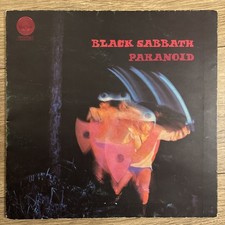 Black Sabbath Paranoid 1st UK Press Vinyl LP VG+/VG Big Bear Vertigo Swirl