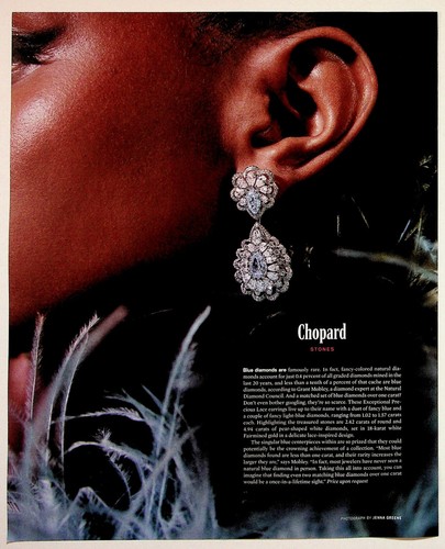Chopard blue diamond - diamond, earrings