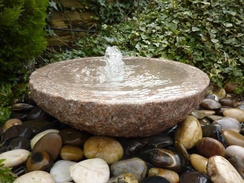 Solid granite stone bowl - solid,