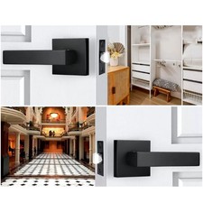 Home Door Lock Stable Simple Matte Black Universal Rust Proof Aluminum Alloy