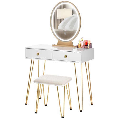 Homcom dressing table set with - homcom,