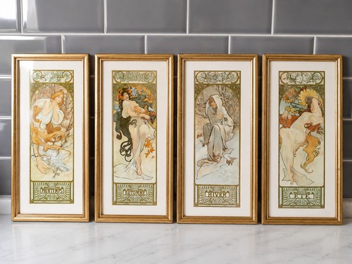 Set framed alphonse mucha - 4,