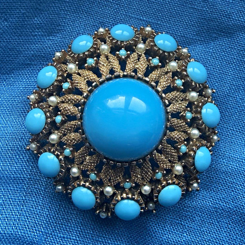 Vintage sphinx signed brooch - sphinx,