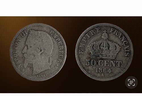 France 1864 cent coin - 50,