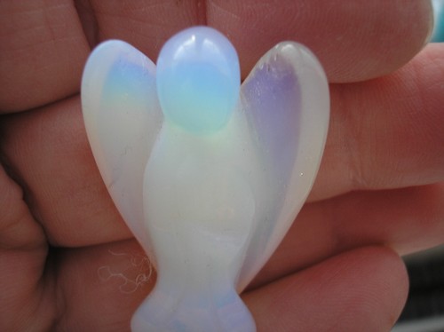 Opalite carved guardian - opalite, angel