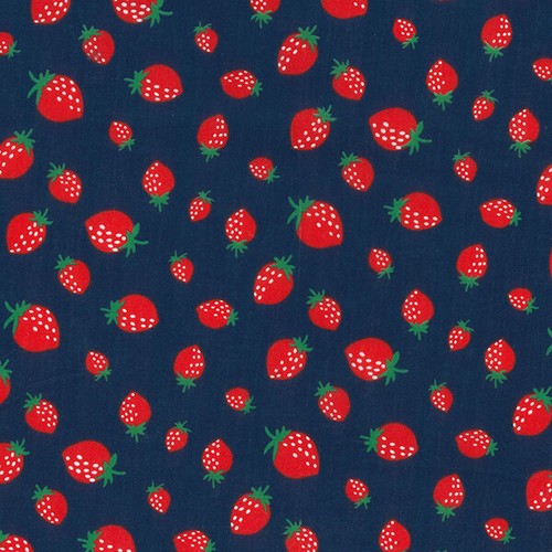 Strawberry novelty polycotton - strawberry,
