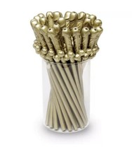 24 Gold Penis Willy Straws