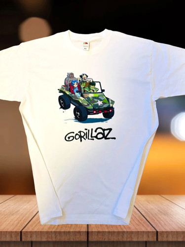 Gorillaz band shirt - gorillaz, white