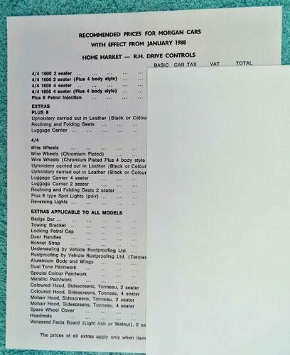Morgan cars price list - morgan,