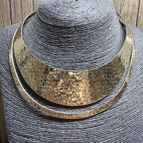 Retro solid collar necklace - solid,