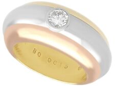 0.54ct Diamond and 18ct Tri-Colour Gold Solitaire Ring by Cartier Circa 1995