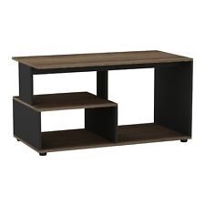 Shelby Abstract Wooden Side Coffee Table With Storage Shelves TV Stand 160cm