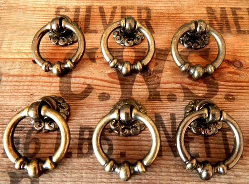 Vintage set brass drawer - 6, x