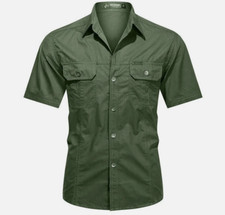 Mens Lapel Short Sleeve Summer