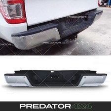 CHROME REAR BUMPER REPLACEMENT WITH SENSOR HOLES FOR FORD RANGER T6 T7 T8 12-22