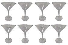 8 x Plastic Martini Cocktail