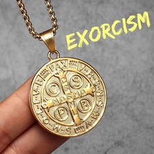 18KGold Silver Saint Benedict