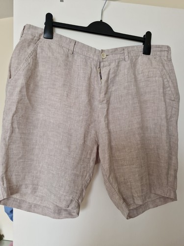 Men linen shorts - linen,