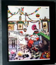 Original Guinness December 1978 Calendar Cartoon By Giles - New Frame