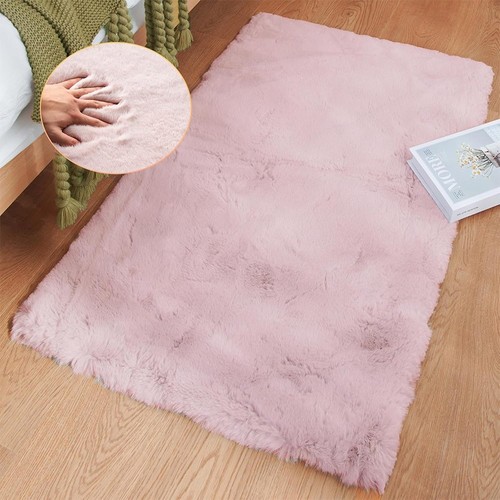 Pink fuzzy faux - fuzzy,