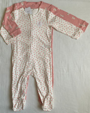 BNWT Baby Girls 2pk Pink Sleepsuits 12-18 months NEXT