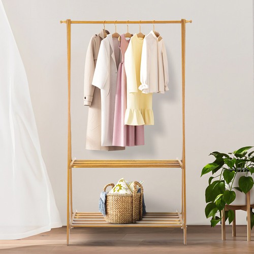 Standing clothes rail - clothes, bamboo