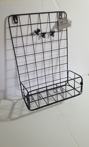 Black wire wall grid - grid, basket