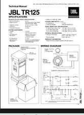JBL MODEL TR125 SPEAKERS - BLACK - USED AND IN GOOD MAINTAINED CONDITION.