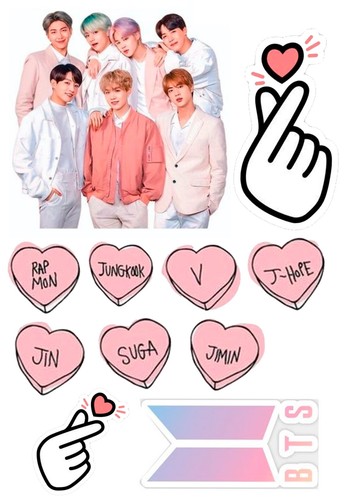 Pack bts cake toppers - 11,