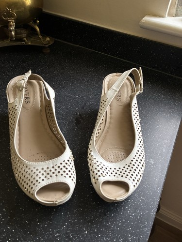 Pavers white peep toe open - white,