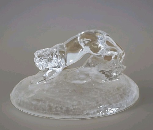 Glass tiger figurine - tiger,