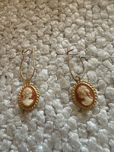 Vintage cameo portrait dangle - portrait,