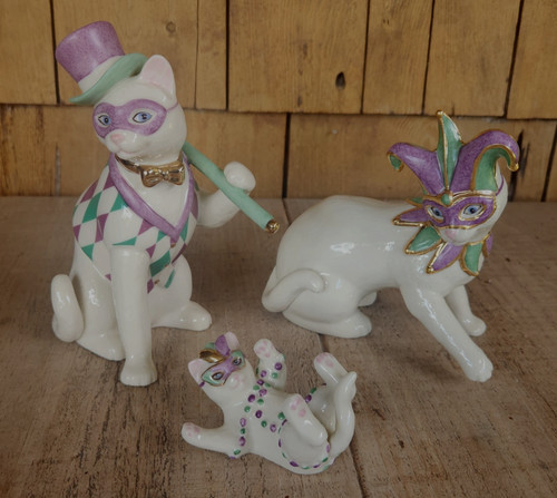 Lenox porcelain cat family - lenox,