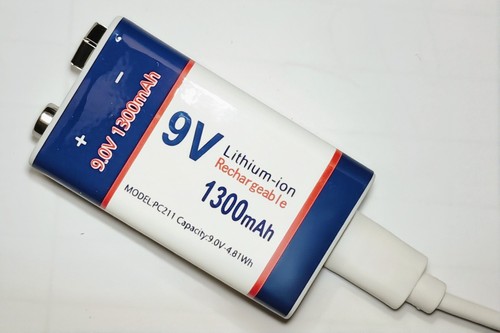 Lithium rechargeable - 9v,