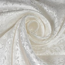5YDs White Floral Brocade